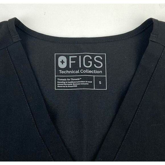 Figs Catarina Scrub Top and Kade Jogger Set Black Womens Size Small Nursing - Picture 5 of 14